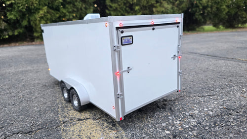 1/10 Scale 7.5 x 20' Angled V-Nose Dual Axle Cargo Trailer